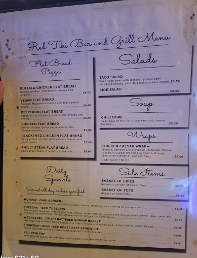 Menu Red Tiki Bar And Grill - 4