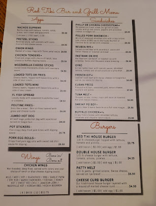 Menu Red Tiki Bar And Grill - 6