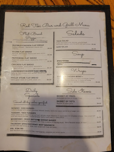 Menu Red Tiki Bar And Grill - 8