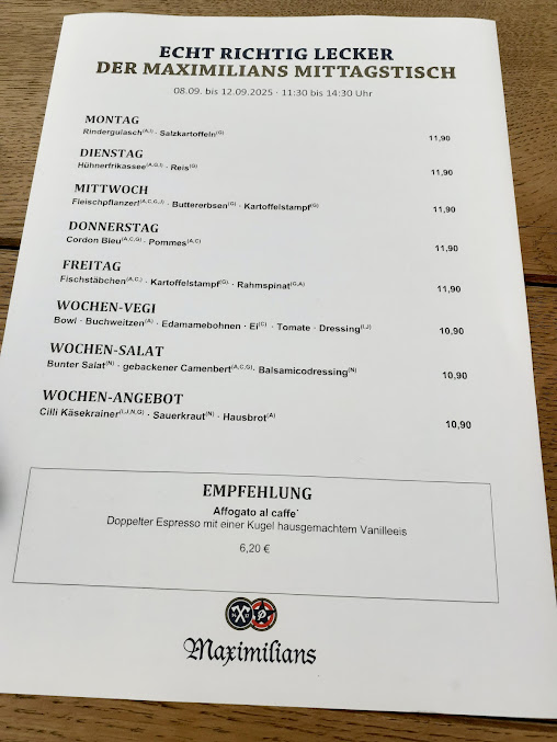 Menu Restaurant Maximilians Berlin - 3