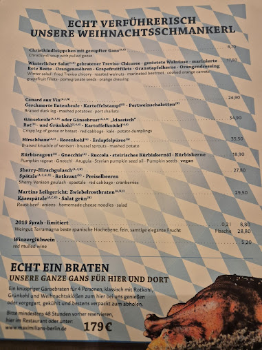 Menu Restaurant Maximilians Berlin - 6