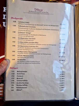 Menu Restaurant Stiege - 1