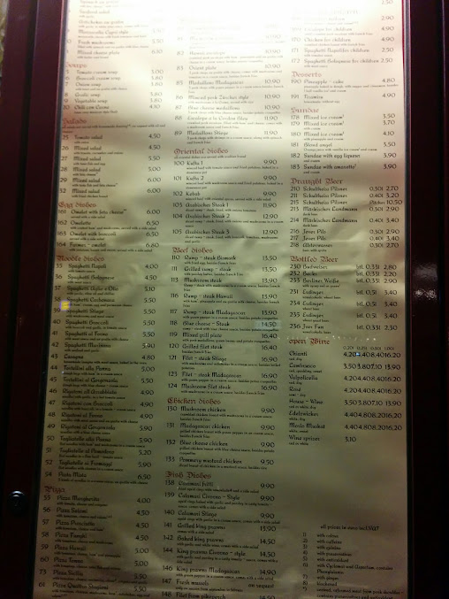 Menu Restaurant Stiege - 9