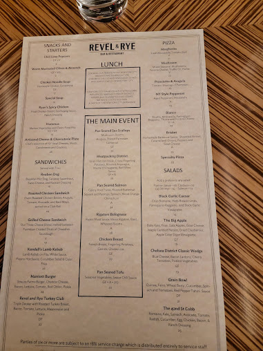 Menu Revel And Rye Bar And Restaurant - 2