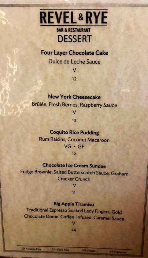 Menu Revel And Rye Bar And Restaurant - 5
