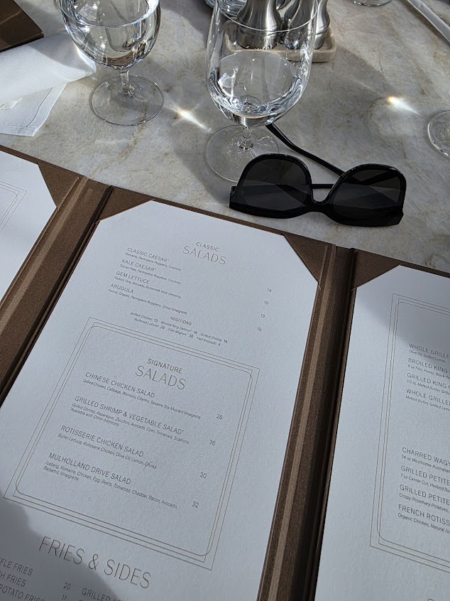 Menu Rh Ocean Grill At Rh Newport Beach - 0