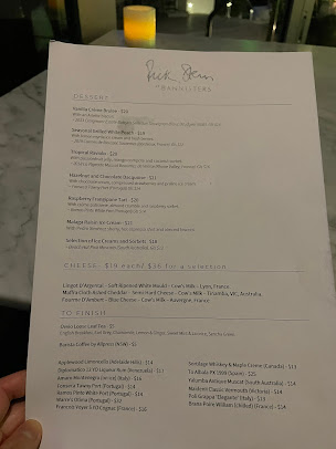 Menu Rick Stein At Bannisters - 1