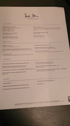 Menu Rick Stein At Bannisters - 7
