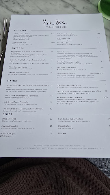 Menu Rick Stein At Bannisters - 8