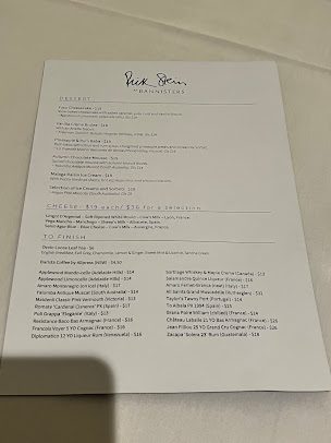 Menu Rick Stein At Bannisters - 9