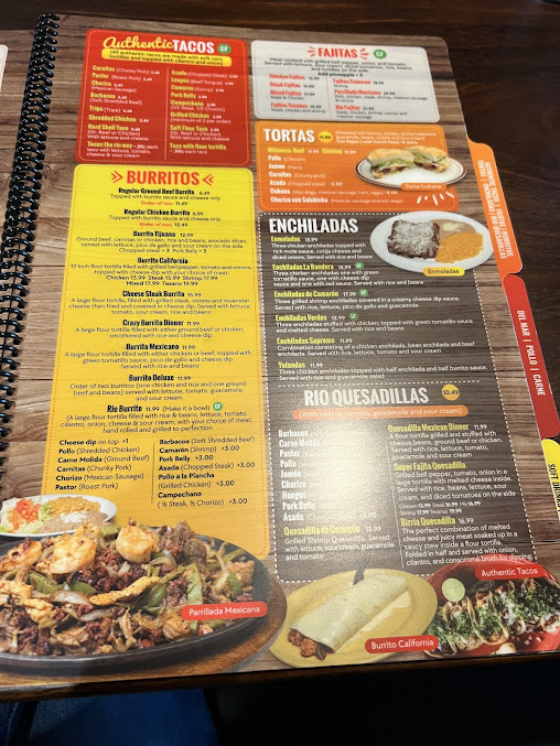 Menu Rio 150 Mexican Restaurant - Concord - 4