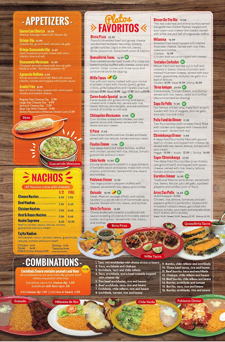 Menu Rio 150 Mexican Restaurant - Huntersville - 1