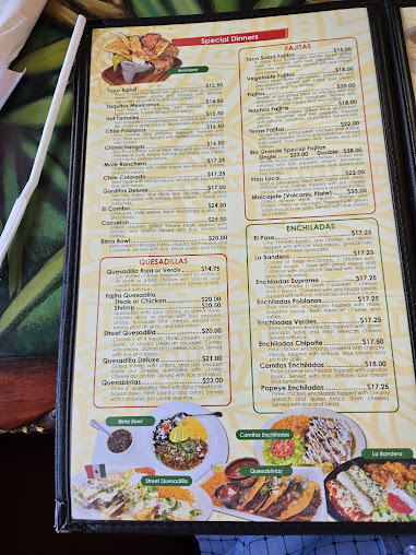 Menu Rio Grande Mexican Restaurant - 1