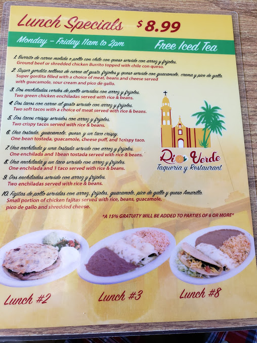 Menu Río Verde Taquería - 0