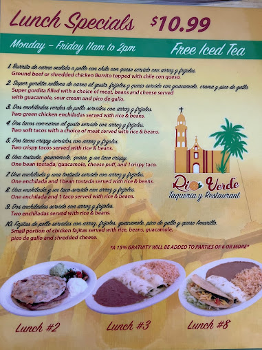 Menu Río Verde Taquería - 7