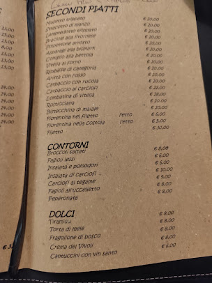 Menu Ristorante Alla Vecchia Bettola Firenze - 0