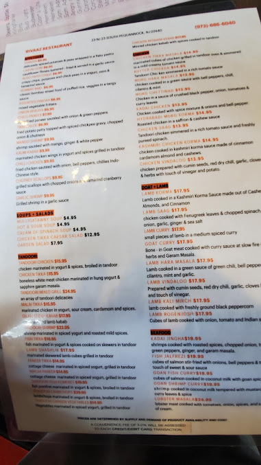Menu Rivaaz Indian Cuisine And Gastro Bar - 0