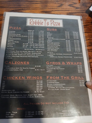 Menu Robbie T's Pizza - 3