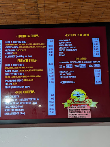 Menu Robertos Taco Shop Bay Park - 6