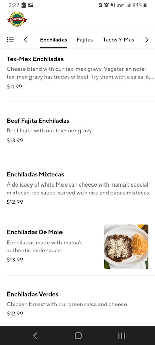 Menu Romero's Las Brazas The Real Mexican Deal (Original) - 5