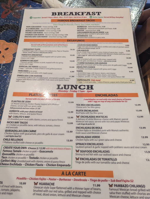 Menu Romero's Las Brazas The Real Mexican Deal (Original) - 6
