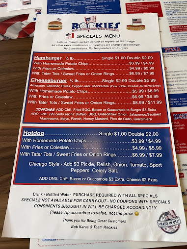 Menu Rookies Sports Bar St Charles - 7