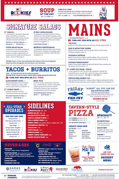 Menu Rookies Sports Bar St Charles - 9