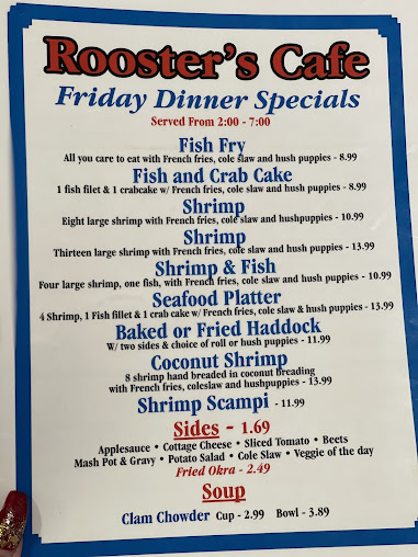 Menu Roosters Cafe - 0