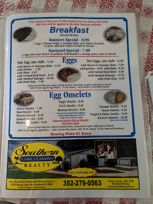 Menu Roosters Cafe - 1