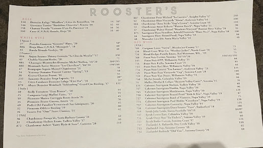 Menu Roosters Wood Fired Kitchen Southpark - 1