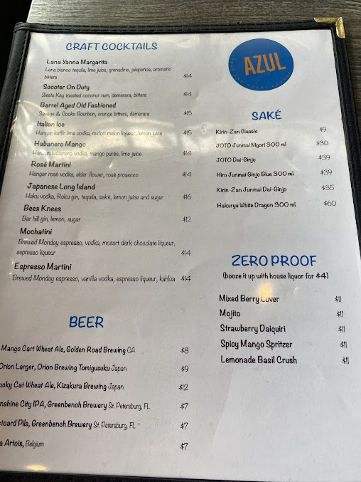 Menu Rose Ivy Steak Sushi Cocktails - 7