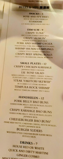 Menu Rose Ivy Steak Sushi Cocktails - 8