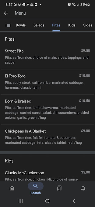 Menu Roti Mediterranean Bowls. Salads. Pitas. - 1