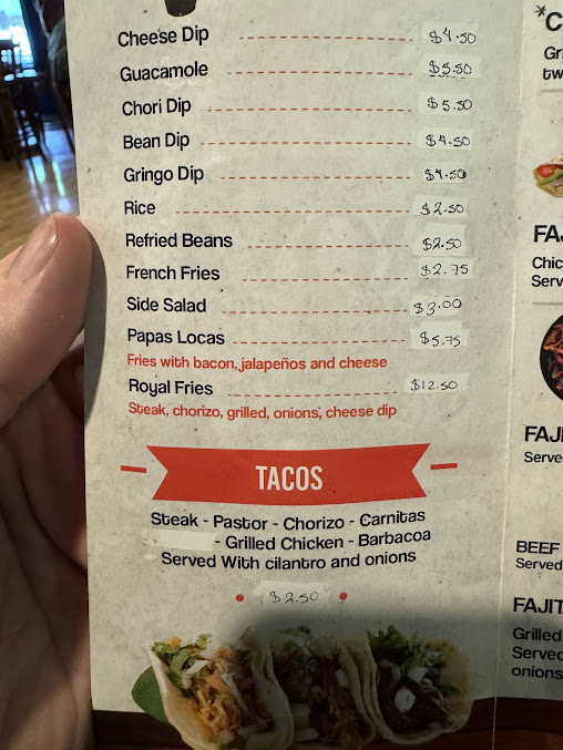 Menu Royal Tacos And Mexican Grill - 6