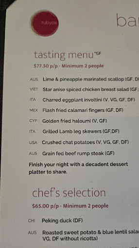Menu Rubyos Restaurant & Bar - 3