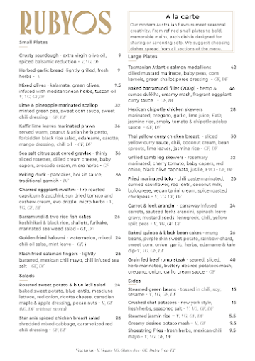 Menu Rubyos Restaurant & Bar - 8
