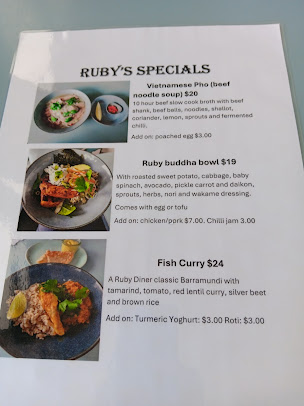 Menu Ruby's Diner Cafe Waverley - 6