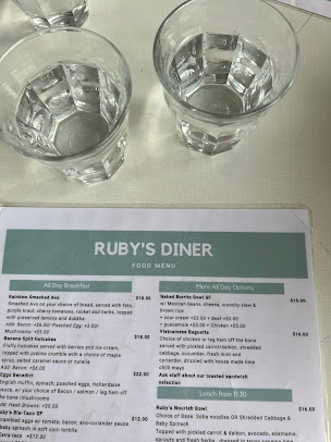 Menu Ruby's Diner Cafe Waverley - 8