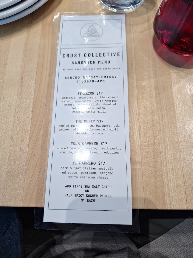Menu Ruse Crust Collective Vancouver Waterfront - 2