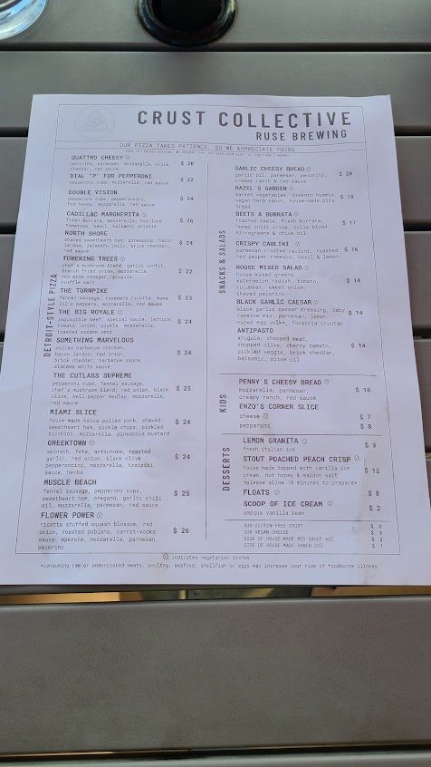 Menu Ruse Crust Collective Vancouver Waterfront - 5