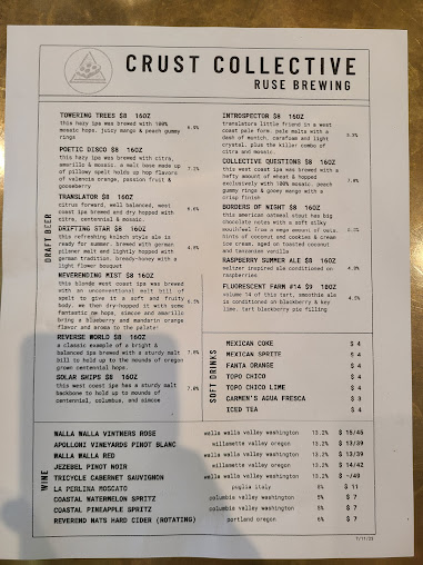 Menu Ruse Crust Collective Vancouver Waterfront - 6
