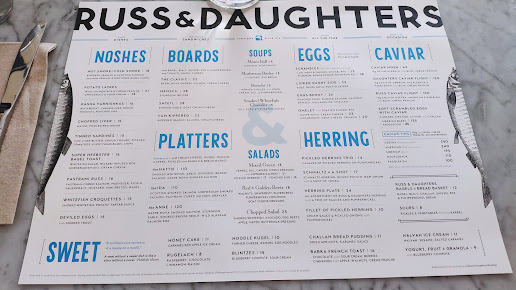 Menu Russ & Daughters Cafe - 1