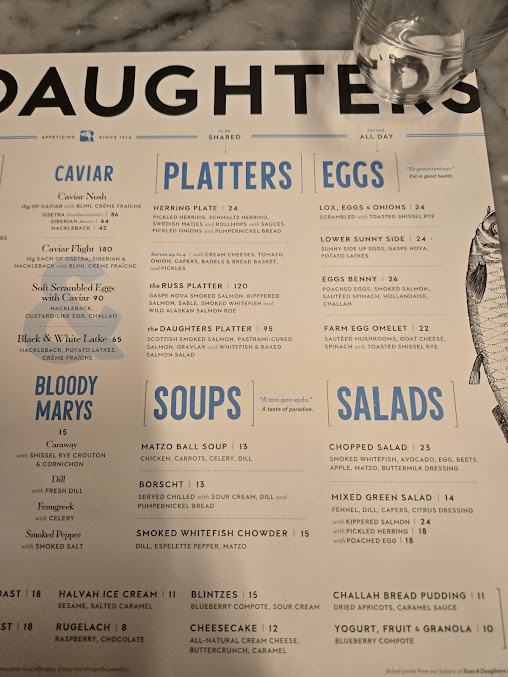 Menu Russ & Daughters Cafe - 3