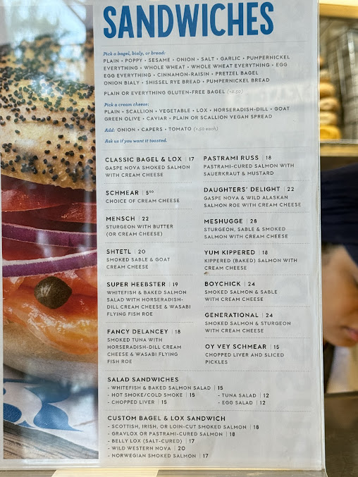 Menu Russ & Daughters - 2