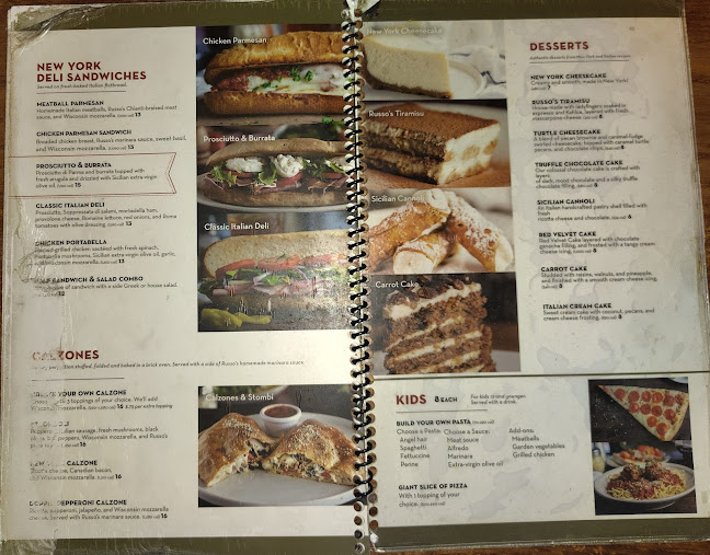 Menu Russos Ny Italian Kitchen And Pizzeria South Padre Island - 2