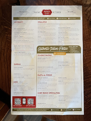 Menu Russos Ny Italian Kitchen And Pizzeria South Padre Island - 5
