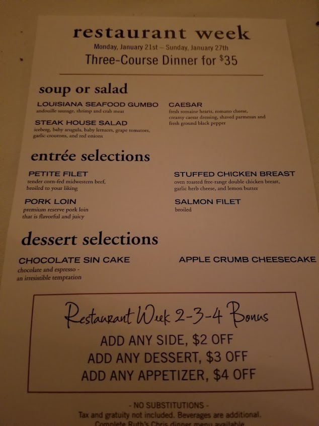 Menu Ruth's Chris Steak House - 21