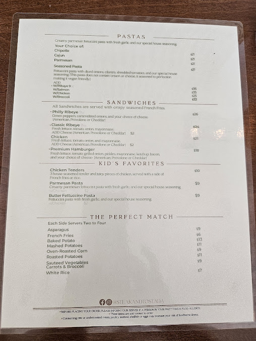 Menu S & T Steakhouse - 2
