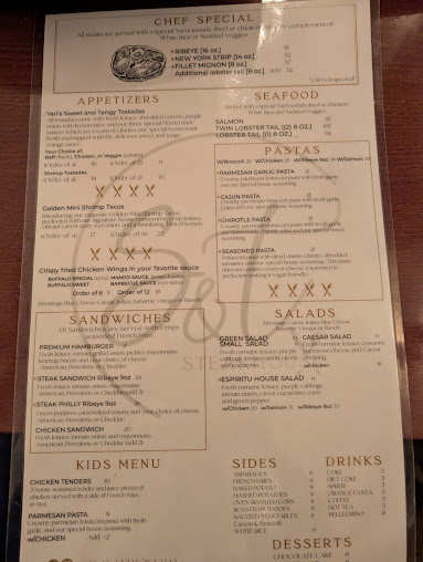 Menu S & T Steakhouse - 3