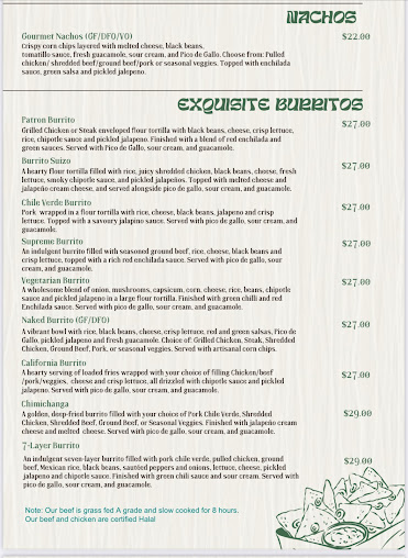 Menu Saborito -Mexican Dining & Bar - 1